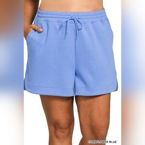 #1201 Zenana Easy Days Cozy Lounge Shorts 1X-3X
